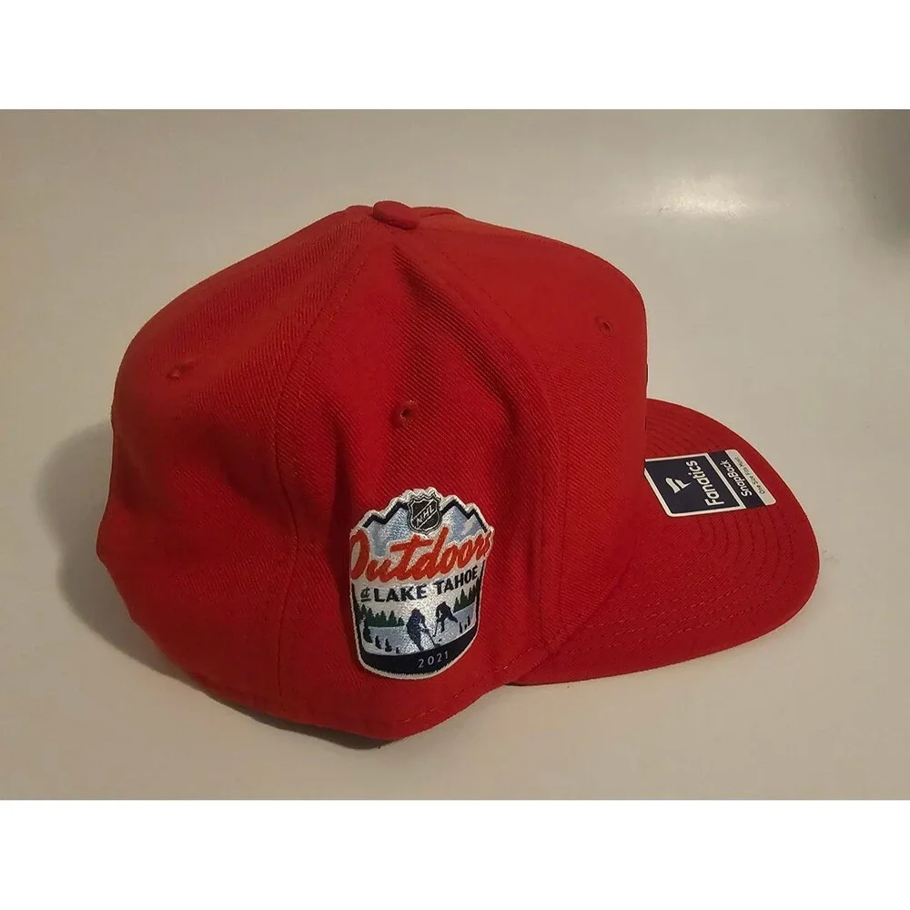 Vegas Golden Knights NHL Hockey Tahoe Fanatics Red Snapback Hat Cap VGK Las Sin